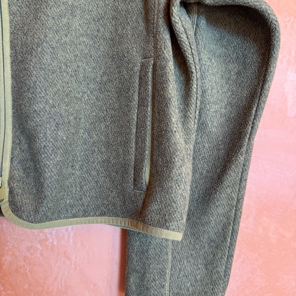 Athleta Stroll Fleece Full Zip Jacket Size Large Green - Picture 2 of 11